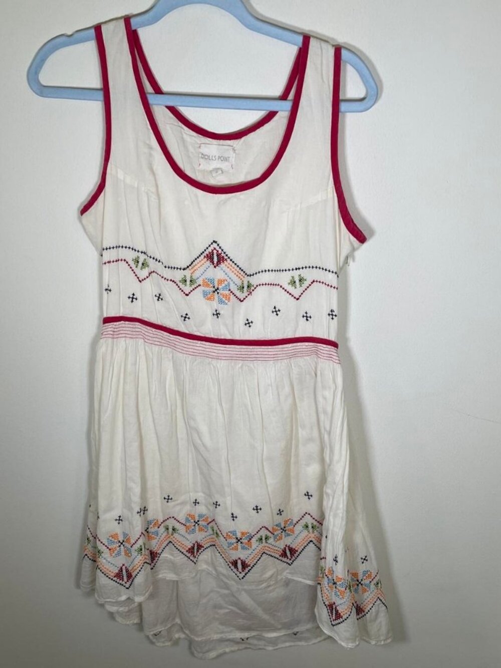 Dolls Point Embroidered High Low Mini Dress